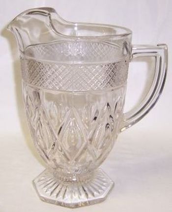 Imperial Glass Crystal CAPE COD 9 1/2 Inch High FOOTED WATER PITCHER