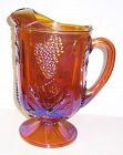 Indiana Glass Iridescent Gold Carnival HARVEST GRAPE Ftd WATER PITCHER