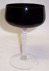 Fostoria Glass Black Onyx 6108 PRECEDENCE 5 3/4 In SHERBET CHAMPAGNE