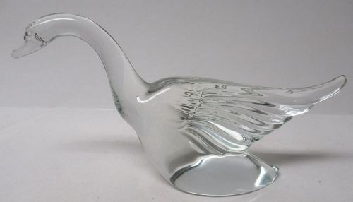 Imperial Heisey Crystal GOOSE WINGS HALF RAISED Figurine