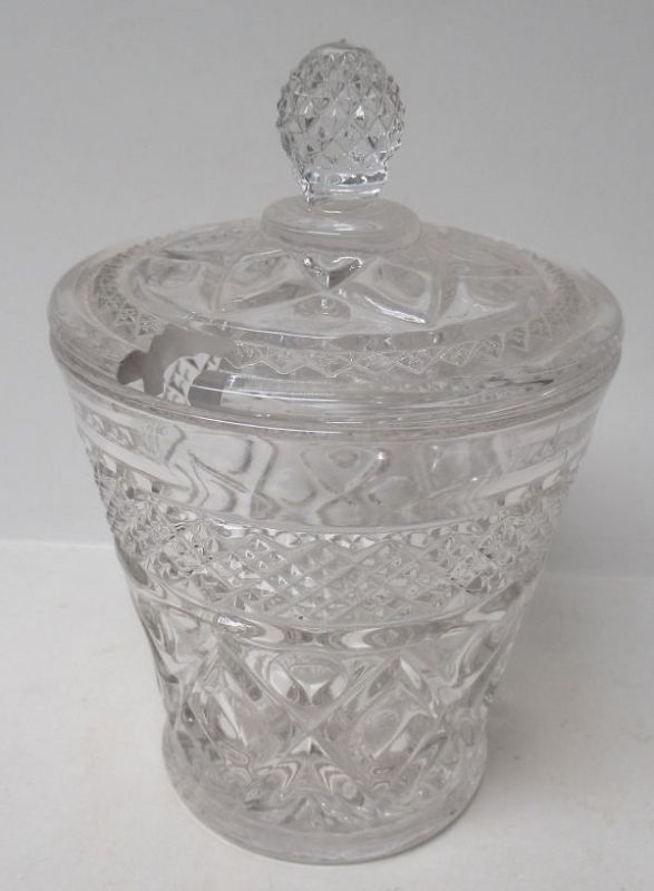 Imperial Glass Crystal CAPE COD MARMALADE With Cut-Out Lid