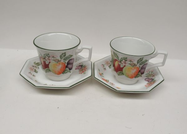 2 -Johnson Brothers England FRESH FRUIT Tea or Coffee CUPS and SAUCERS