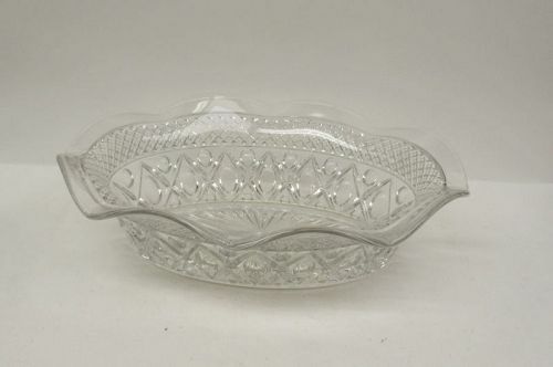 Imperial Glass Crystal CAPE COD 11 1/2Inch OVAL LIPPED SERVING BOWL
