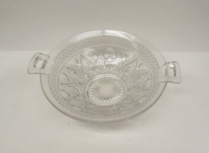 Imperial Glass Crystal CAPE COD 9 1/2 Inch Two-Handled ROUND BOWL