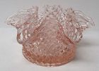Westmoreland Glass Pink ENGLISH HOBNAIL 6 In CRIMPED BOWL, OB