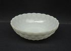 Anchor Hocking Fire King Whtie BUBBLE 8 1/4 Inch ROUND SERVING BOWL