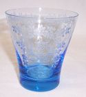 New Martinsville Glass Gloria Blue MIKADO 3 1/2 Inch TUMBLER