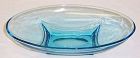 Hazel Atlas Continental Can Blue CAPRI COLONY 7 3/4 Inch RELISH Dish