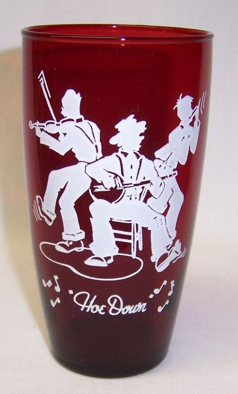 Anchor Hocking Fire King Royal Ruby5 1/4 In HOE DOWN TUMBLER