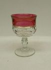 Indiana Glass Ruby Flashed KINGS CROWN 4 Inch COCKTAIL GOBLET