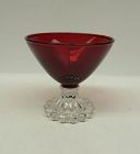 Anchor Hocking Fire King Ruby Red BOOPIE 3 1/2 In FOOTED SHERBET DISH