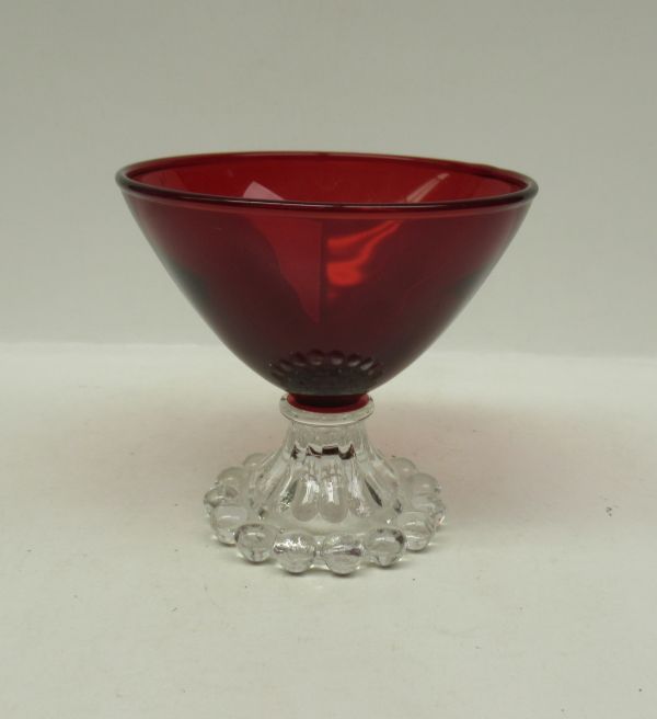 Anchor Hocking Fire King Ruby Red BOOPIE 3 1/2 In FOOTED SHERBET DISH