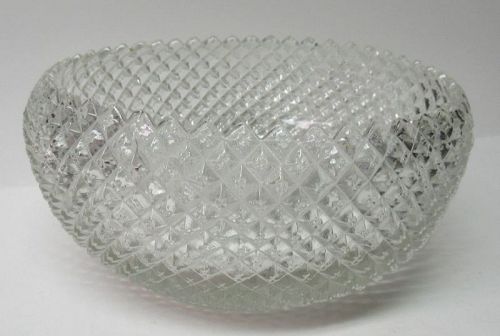 Hocking Depression Glass Crystal MISS AMERICA 8 1/4 In ROUND BOWL