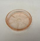 Jeannette Depression Glass Pink CHERRY BLOSSOM 3 1/4 Inch COASTER