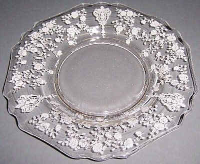 Cambridge Crystal ROSE POINT ROSEPOINT 8 Inch SALAD PLATE