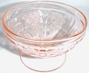 Federal Pink SHARON CABBAGE ROSE 2 1/4 Inch High Footed SHERBET DISH