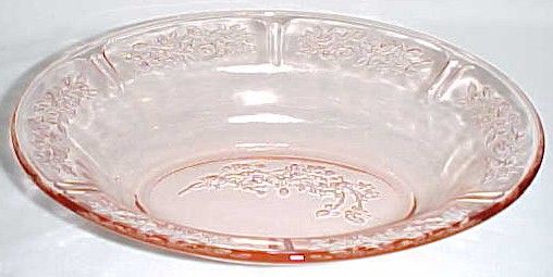 Federal Pink SHARON CABBAGE ROSE 9 1/2 Inch Oval SERVING BOWL