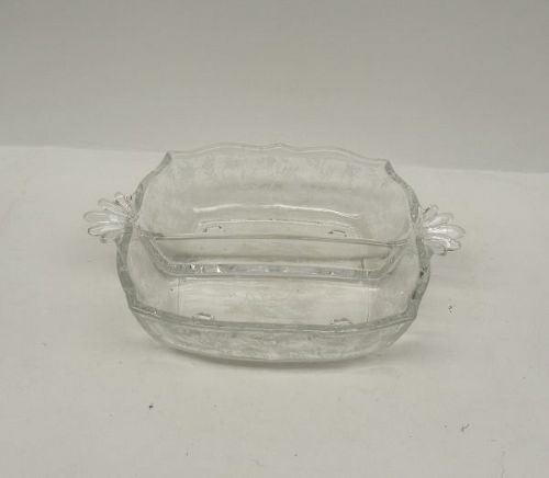 Fostoria Crystal CHINTZ Two-Part Handled RELISH PLATE