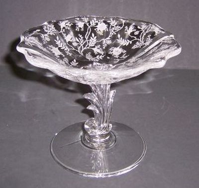 Fostoria Crystal CHINTZ 4 1/2 Inch High MINT COMPORT