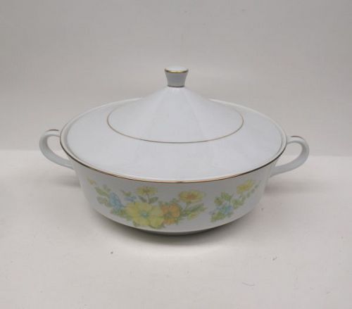 EKCO China SPRING BOUQUET Two-Handled COVERED VEGETABLE BOWL