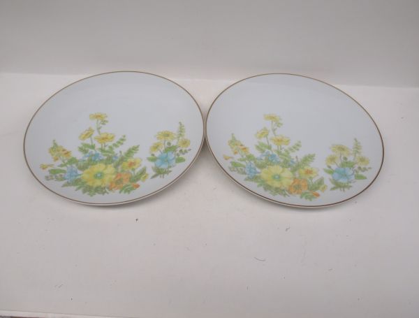 2 - EKCO China SPRING BOUQUET 7 1/2 Inch SALAD PLATES