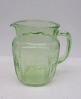 Hocking Depression Glass Green PRINCESS 6 Inch JUICE PITCHER