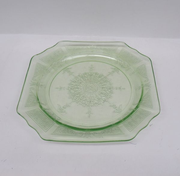 Hocking Depression Glass Green PRINCESS 8 1/4 Inch SALAD PLATE