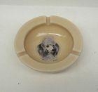 Westmoreland Glass Almond COLONIAL POODLE 5 Inch Round ASH TRAY