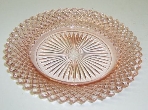 Hocking Pink MISS AMERICA 5 3/4 Inch BREAD and BUTTER DESSERT PLATE