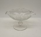 Heisey Elegant Glass Crystal ORCHID 4 1/4 In High FOOTED OVAL COMPORT
