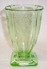 Indiana Glass Green LORAIN BASKET No. 615 4 3/4 In 9 Oz FOOTED TUMBLER