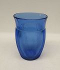 Hazel Atlas Depression Glass Cobalt FINE RIB 3 7/8 Inch WATER TUMBLER