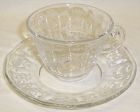 Fostoria Elegant Glass Crystal NAVARRE Tea or Coffee CUP and SAUCER