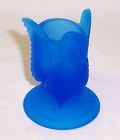 Westmoreland Glass Brandywine Blue Mist OWL TOOTH PICK HOLDER