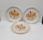 3 - Corning Corelle COUNTRY MORNING Rooster 8 1/2 In LUNCHEON PLATES