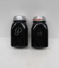 McKee Glass Black ROMAN ARCHES 4 1/4 Inch SALT and PEPPER Shakers