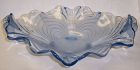 Cambridge Moonlight Blue ALPINE CAPRICE 12 In FOOTED OVAL RUFFLED BOWL