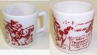 Anchor Hocking White DAVY CROCKETT 3 Inch Handled CHILDS MUG