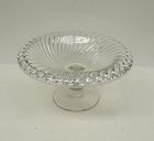 Westmoreland Glass Crystal BALL and SWIRL 7 1/2 Inch Footed COMPORT