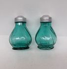 Jeannette Depression Glass Ultramarine SWIRL SALT and PEPPER SHAKERS