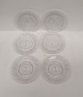 6 - Duncan and Miller Glass Crystal SANDWICH 4 1/2 Inch DRINK COASTERS