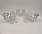 Fostoria Crystal AMERICAN Double Branch CANDLE HOLDERS, Pair