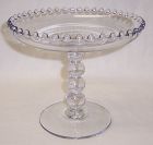 Imperial Elegant Glass Crystal CANDLEWICK 6 1/2 In 4-Ball MINT COMPORT