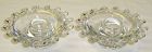 Heisey Glass Crystal LARIAT One-Light Single Candle Holders, Pair