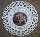 Westmoreland Milk Glass BETSY ROSS FIRST STARS-N-STRIPES FLAG PLATE