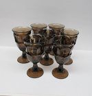7 - Westmoreland Glass Brown ASHBURTON 5 1/4 In 5 Oz JUICE GOBLETS