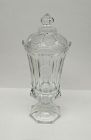 Fostoria Glass Crystal COIN 13 Inch High URN or CANDY DISH with LID