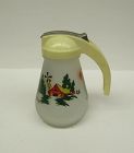 Hazel Atlas Frost SYRUP PITCHER with Original Screw-On SLIDE LID