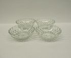 4 - Anchor Hocking Fire King Crystal BUBBLE 4 1/2 Inch FRUIT BOWLS