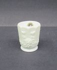 Westmoreland Milk Glass PANELED GRAPE 2 1/4 Inch TOOTH PICK HOLDER